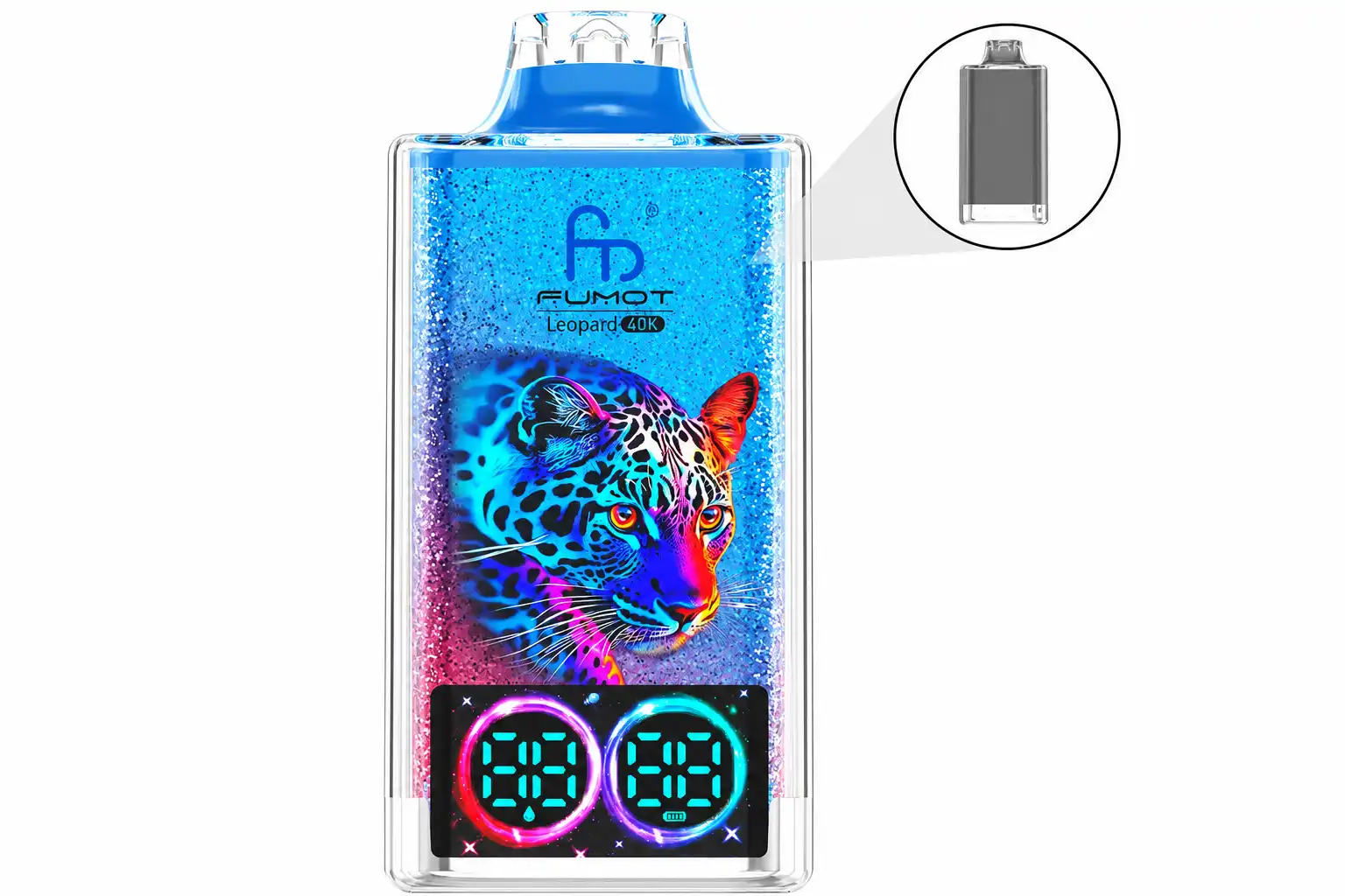 Fumot tornado vape leopard 40k transparent shell